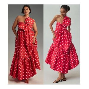 Atsu Sally Bow Polka Dot maxi dress